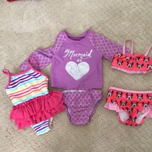 NWOT baby girl swimsuit bundle, 9 months